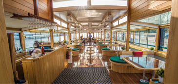 Interior of a Classic Harbor Line yacht